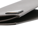 Prada Saffiano Long Folded Wallet Gray