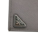 Prada Saffiano Long Folded Wallet Gray