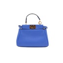 Fendi Blue Leather Micro Peekaboo Top Handle Bag