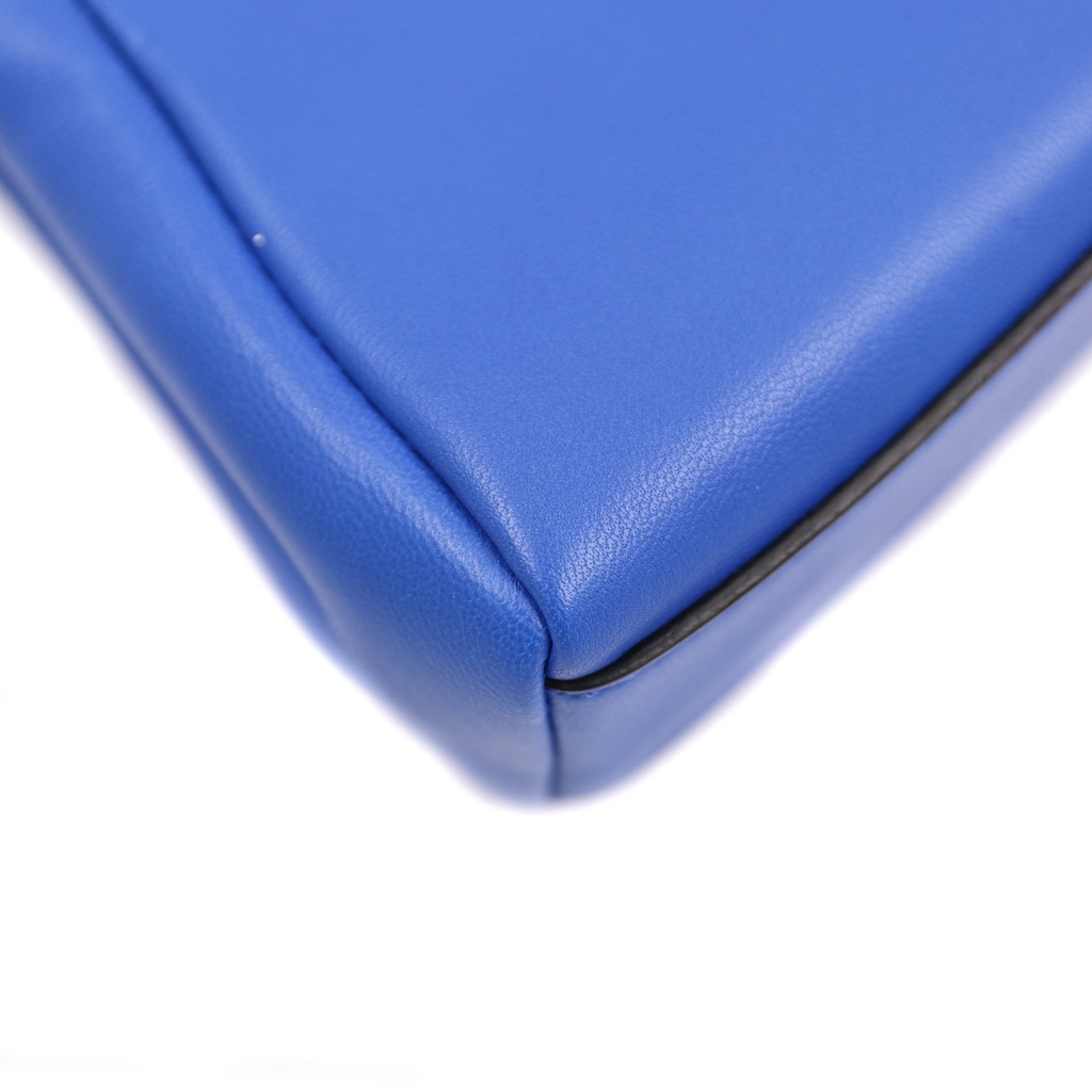 Fendi Blue Leather Micro Peekaboo Top Handle Bag