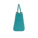 Christian Dior Lady Dior Cannage Leather 2 Way Handbag Green