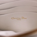 Christian Dior Cannage Caro Leather Chain Shoulder Bag White