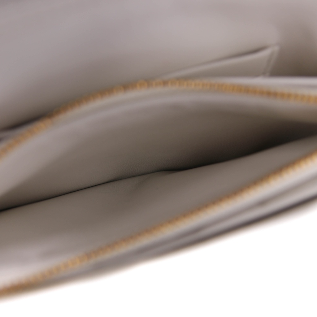 Christian Dior Cannage Caro Leather Chain Shoulder Bag White