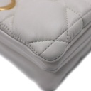 Christian Dior Cannage Caro Leather Chain Shoulder Bag White