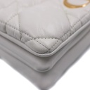 Christian Dior Cannage Caro Leather Chain Shoulder Bag White