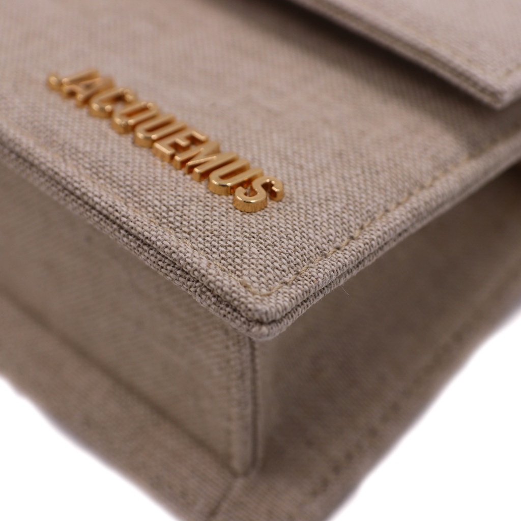 Jacquemus Le Bambino Long Handbag Beige White Denim Cream