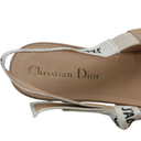 Christian Dior Technical Canvas Ribbon J'Adior Slingback Ballet Flats Beige 38