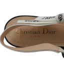 Christian Dior Technical Canvas Ribbon J'Adior Slingback Ballet Flats Black 36