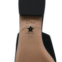 Christian Dior Technical Canvas Ribbon J'Adior Slingback Ballet Flats Black 37 1/2