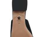 Christian Dior Technical Canvas Ribbon J'Adior Slingback Ballet Flats Black 36 1/2