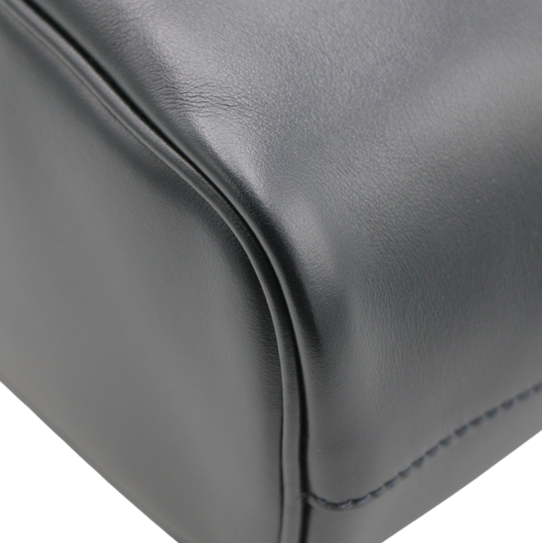 Prada Soft Leather Small Tote Bag Black