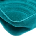 Gucci Velvet Matelasse Small GG Marmont Shoulder Bag Pavone Cyan