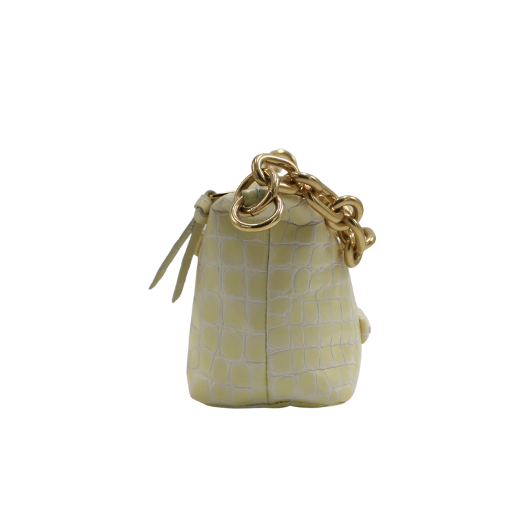 Miu Miu Embossed Shoulder Bag Yellow 5BC101