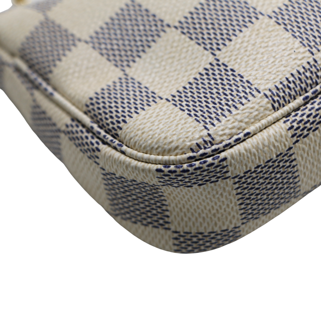 Louis Vuitton Mini Pochette Accessories Damier Azur Ebene