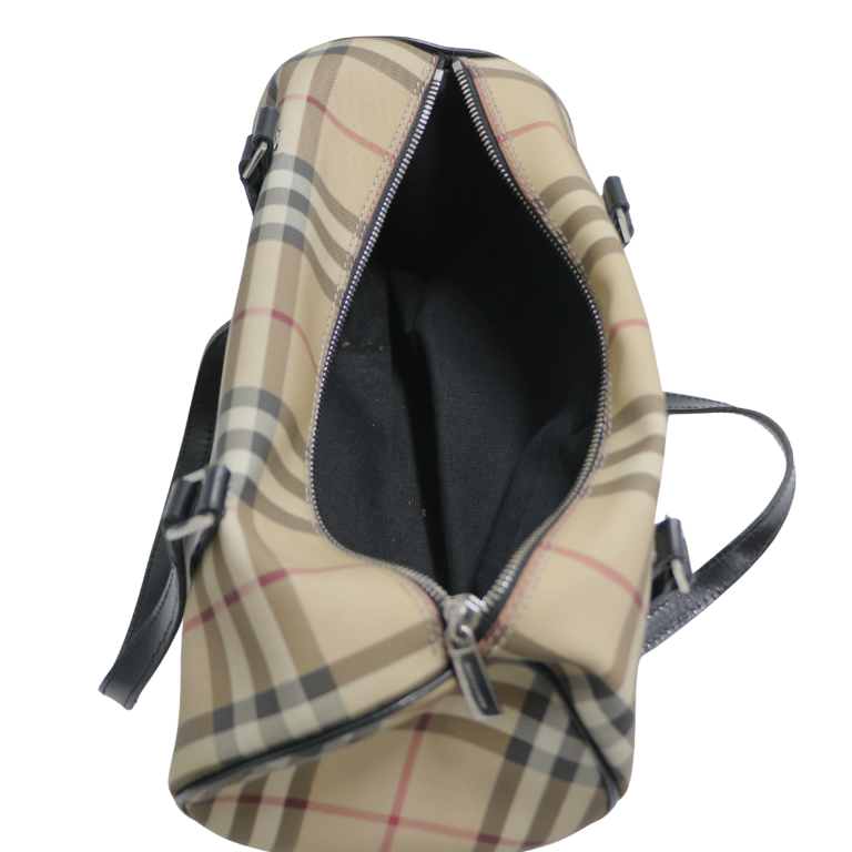 Burberry House Check Coated Canvas Duffel Bag