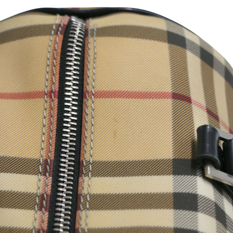 Burberry House Check Coated Canvas Duffel Bag