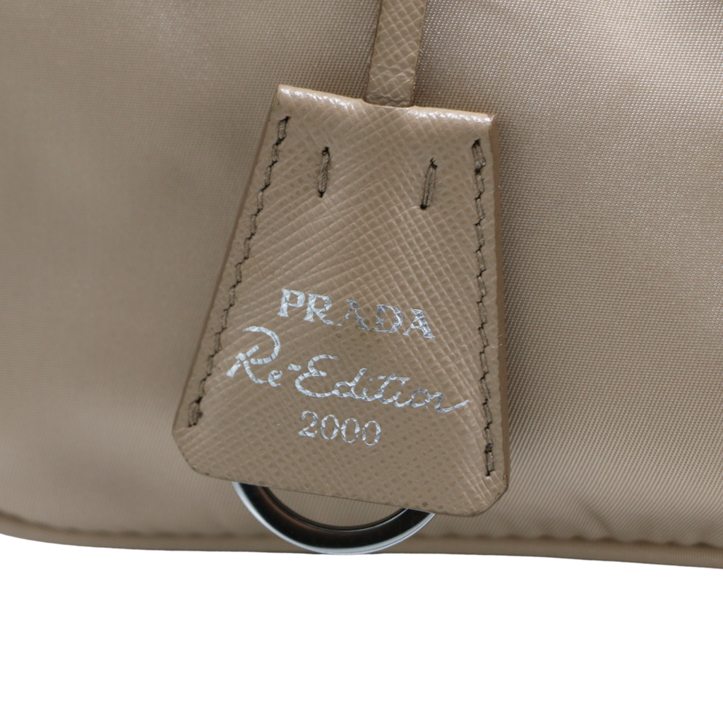 Prada Nylon Leather Re-Edition Beige 2000