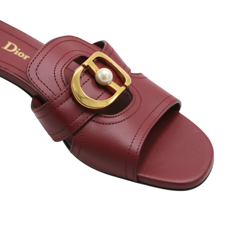 Christian Dior J'Adior Slingback Pump Ruby Red Technical Fabric In Size 37