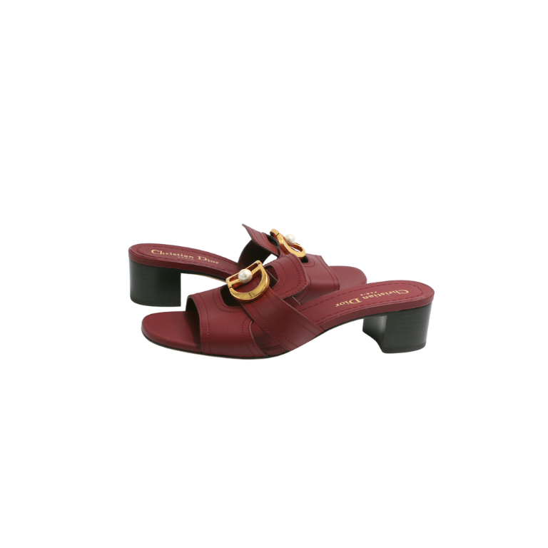 Christian Dior J'Adior Slingback Pump Ruby Red Technical Fabric In Size 36