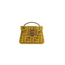 Fendi Canvas Vitello Volanato FF Embroidered Pico Peekaboo Charm 