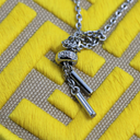 Fendi Canvas Vitello Volanato FF Embroidered Pico Peekaboo Charm 