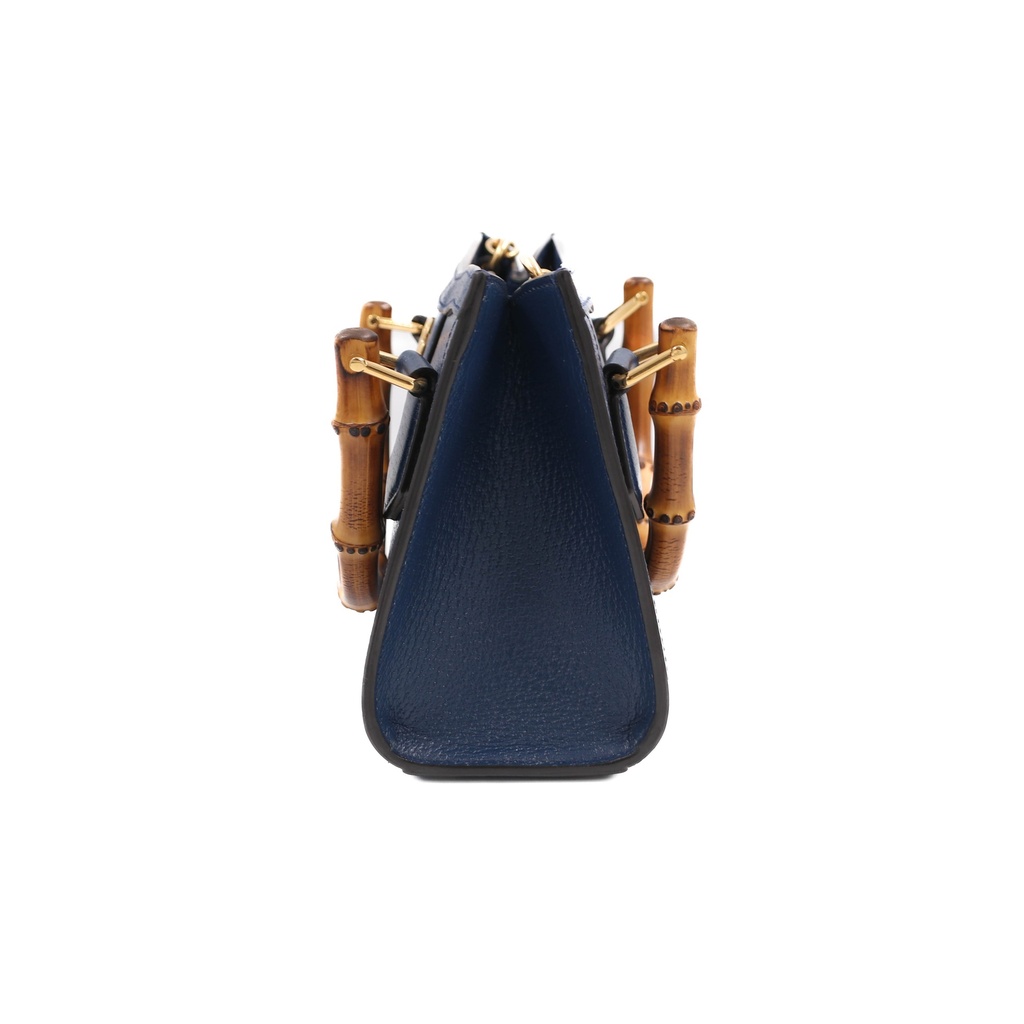 Gucci Bamboo Diana Leather Handbag Navy Blue 702732