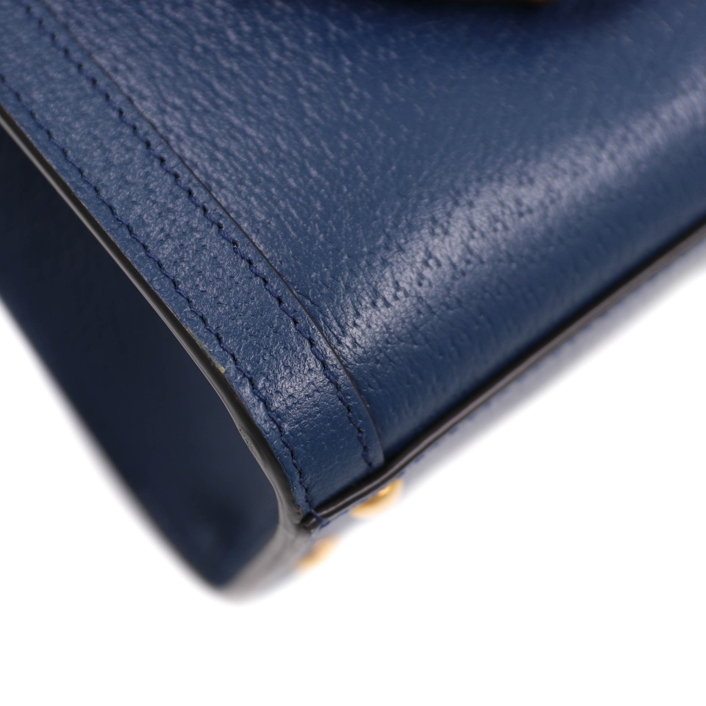 Gucci Bamboo Diana Leather Handbag Navy Blue 702732