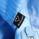 Prada Cobalto Tessuto Nylon and Saffiano Leather Tote Bag Light Blue