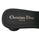 Christian Dior 30 Montaigne Heeled Slide Black Calfskin Size 38 1/2