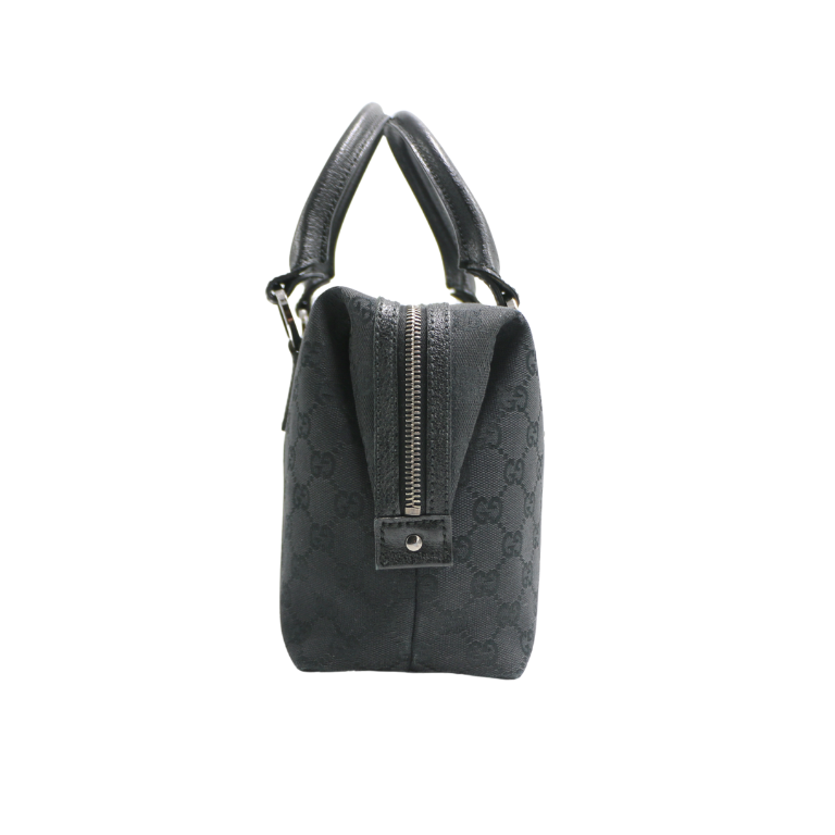 Gucci GG Canvas/Leather Tote Bag 113009 Black