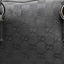 Gucci GG Canvas/Leather Tote Bag 113009 Black