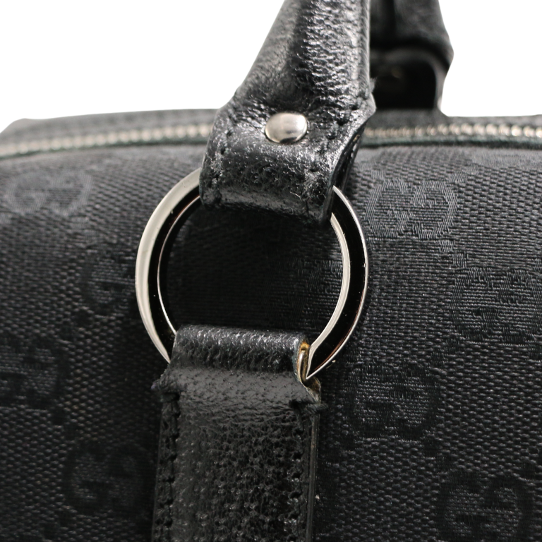 Gucci GG Canvas/Leather Tote Bag 113009 Black