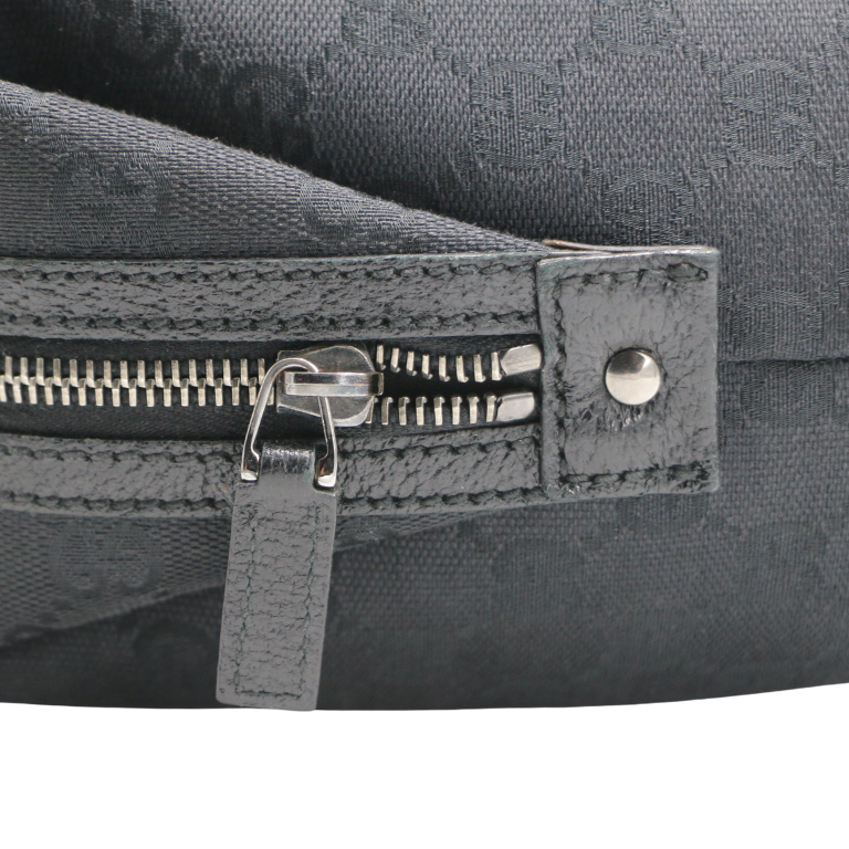 Gucci GG Canvas/Leather Tote Bag 113009 Black