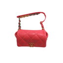 Chanel Pink Quilted Lambskin Leather Chanel 19 Waist Bag 