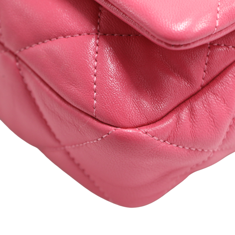 Chanel Pink Quilted Lambskin Leather Chanel 19 Waist Bag 