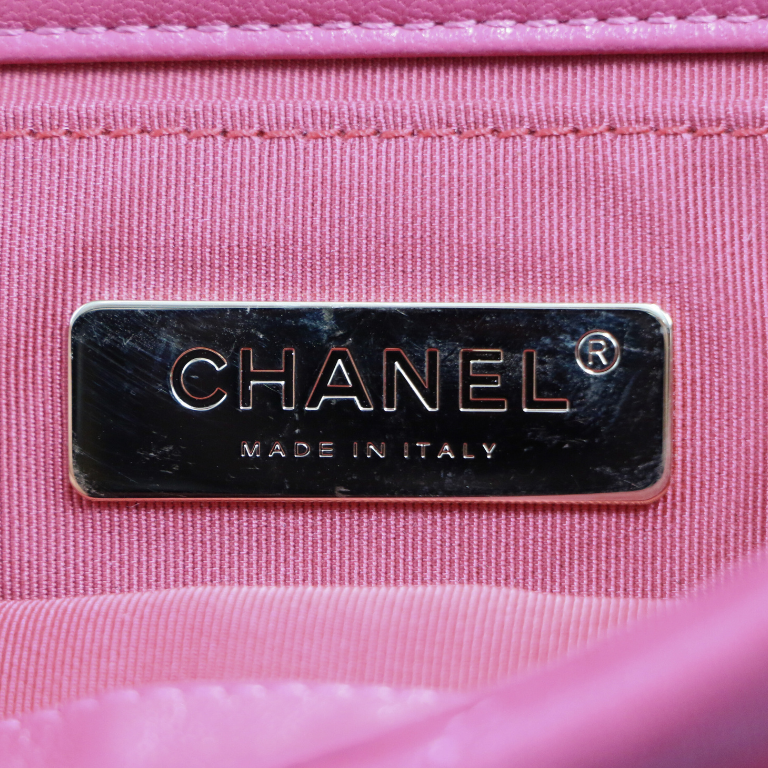 Chanel Pink Quilted Lambskin Leather Chanel 19 Waist Bag 