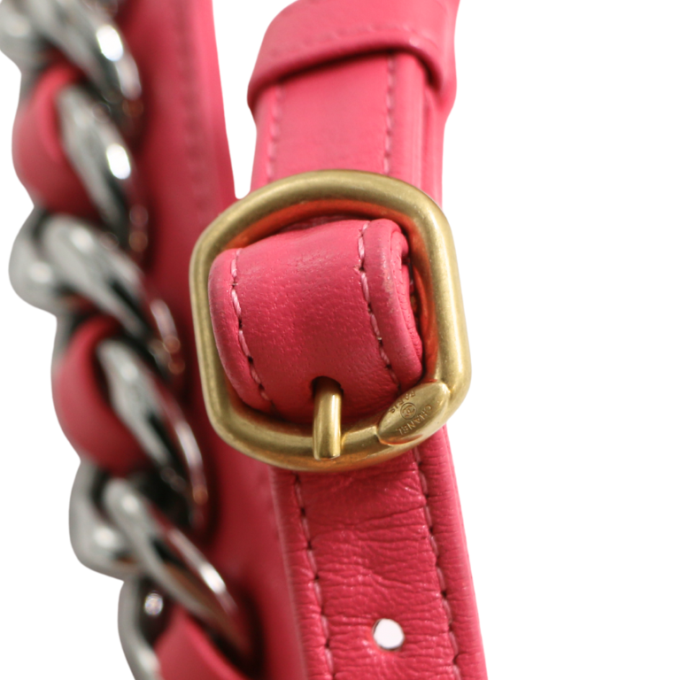 Chanel Pink Quilted Lambskin Leather Chanel 19 Waist Bag 
