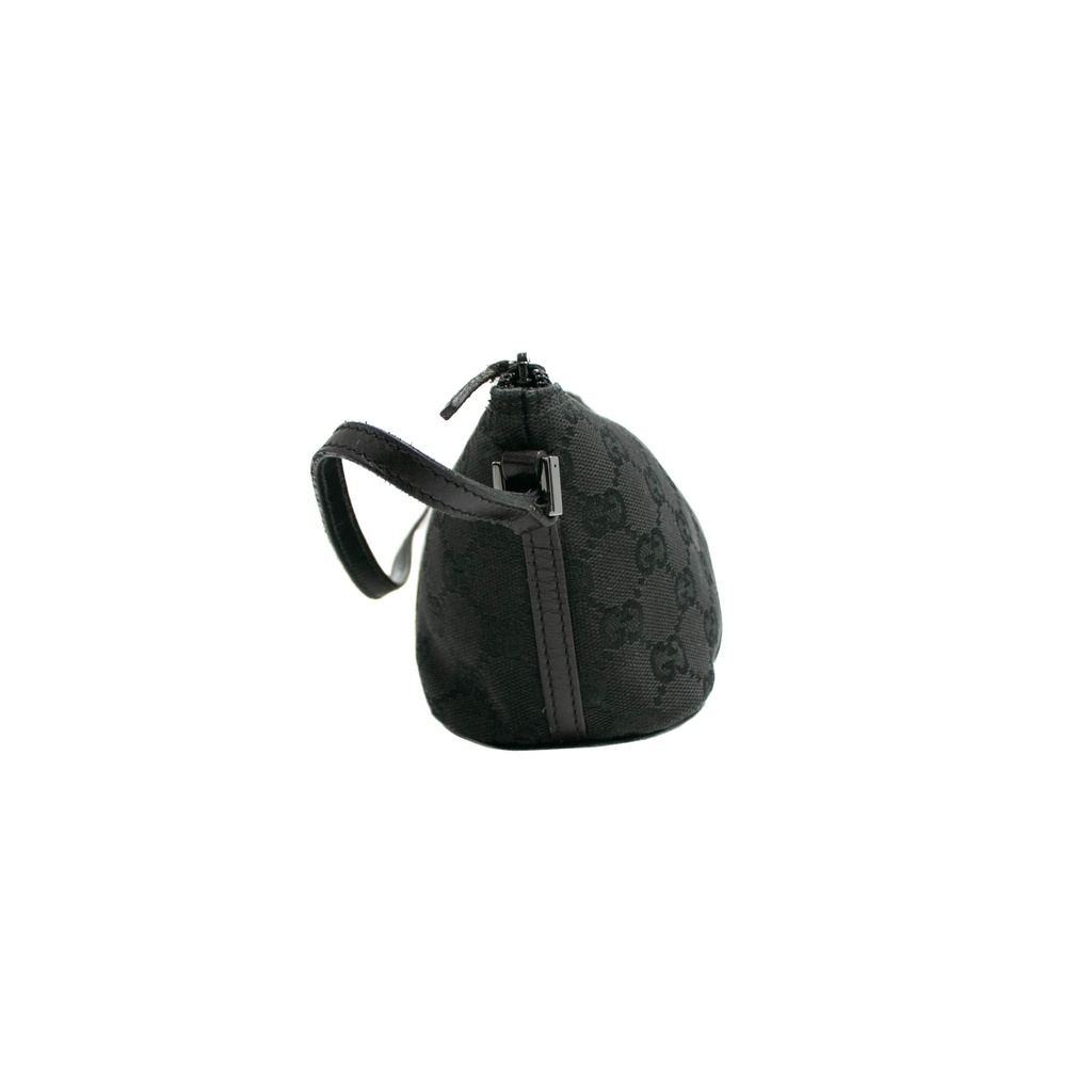 Gucci GG Canvas Leather Accessory Pouch Bag 07198