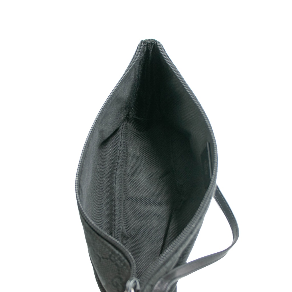 Gucci GG Canvas Leather Accessory Pouch Bag 07198