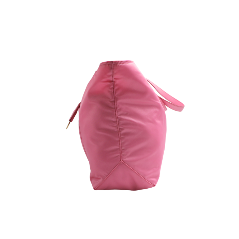 Prada Tessuto Nylon Saffiano Shopping Tote Begonia
