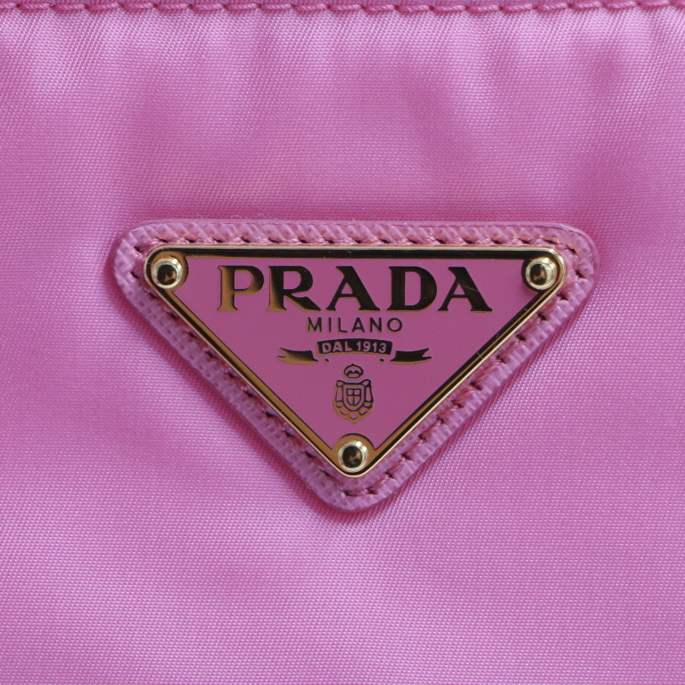 Prada Tessuto Nylon Saffiano Shopping Tote Begonia
