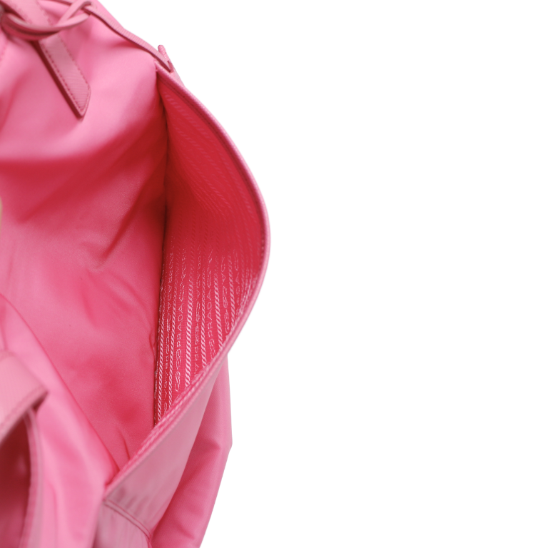 Prada Tessuto Nylon Saffiano Shopping Tote Begonia