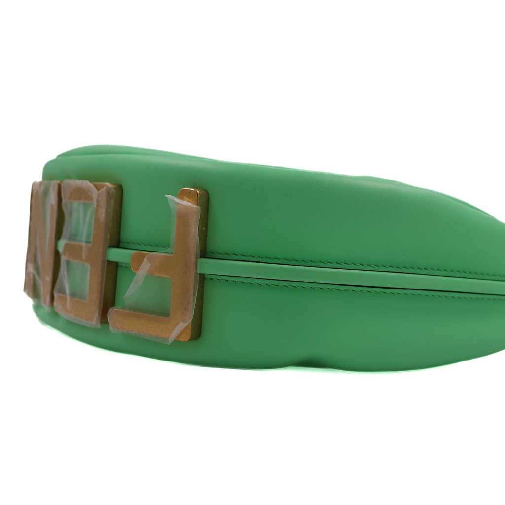 Fendi Vitello Grace Matte Small Fendigraphy Hobo Bag Light Green