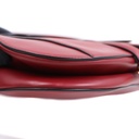 Christian Dior Smooth Calfskin Saddle Bag Red