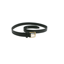 Gucci GG Black Leather Belt with Gold Buckle 4715600 95 38