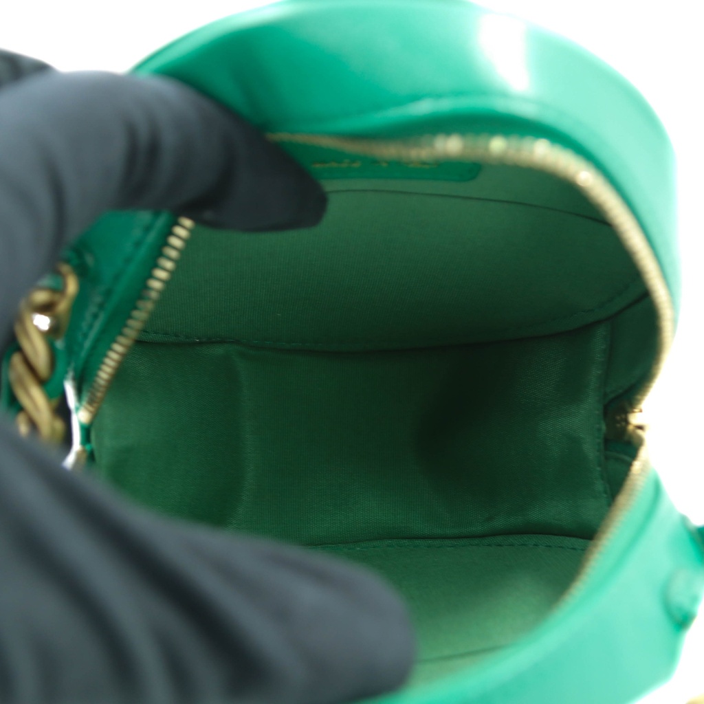 Chanel 19 Lambskin Chain Shoulder Bag Round Green 
