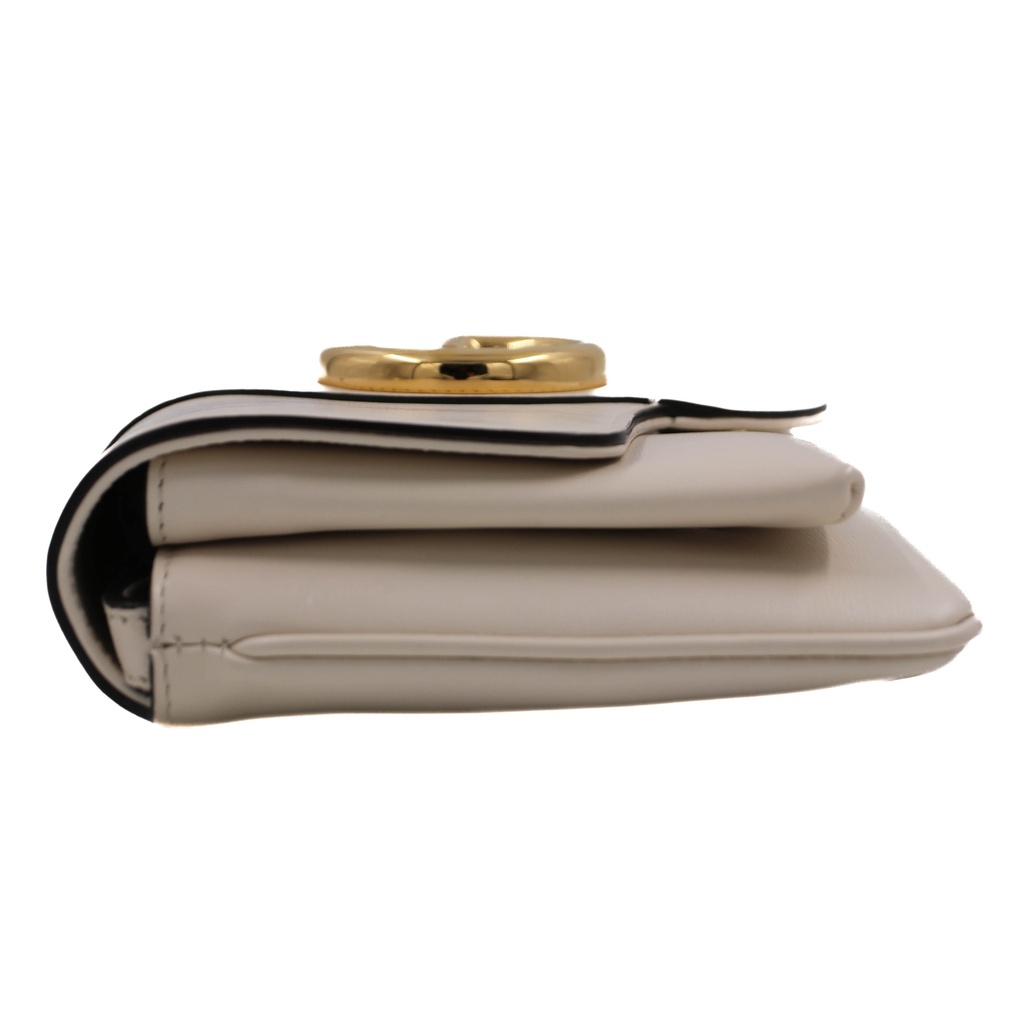 Gucci Vitello Palmellato Lux Small Arli Flap Shoulder Bag White