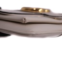 Gucci Vitello Palmellato Lux Small Arli Flap Shoulder Bag White