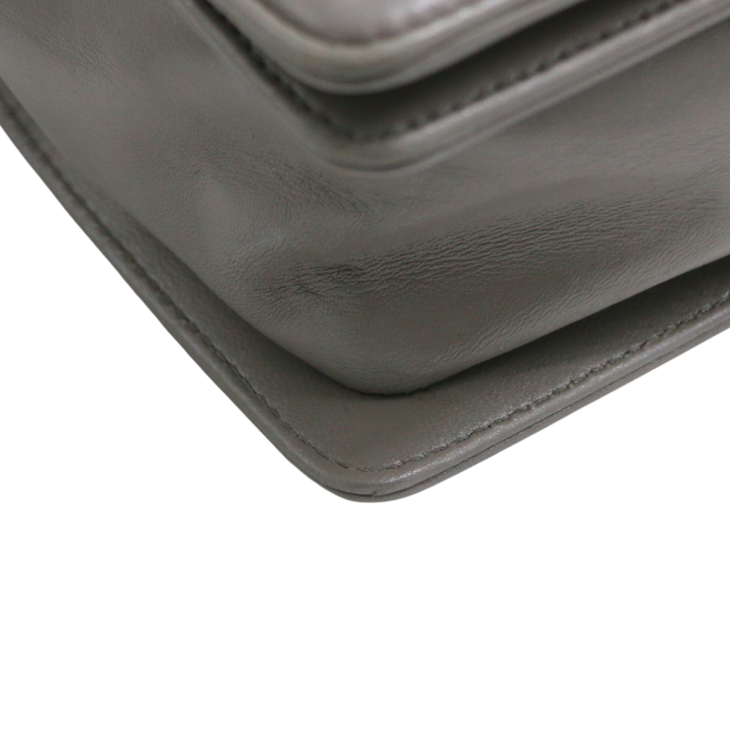 Chanel Galuchat Stingray Small Boy Flap Bag Silver