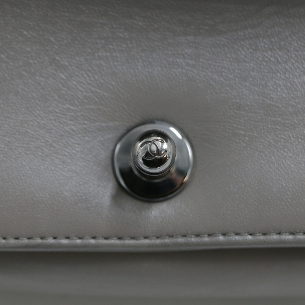 Chanel Galuchat Stingray Small Boy Flap Bag Silver